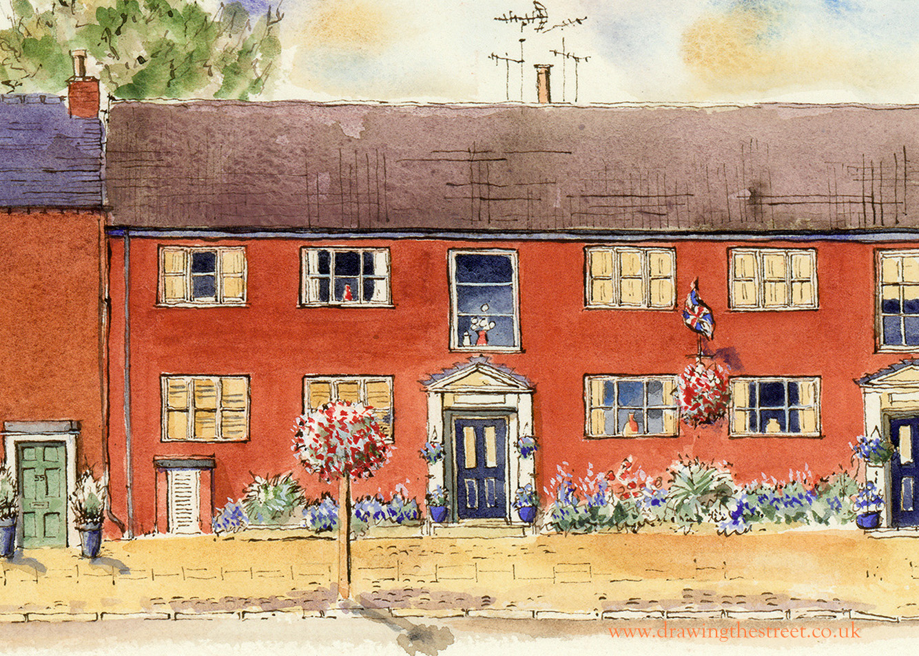lonsdale court red brick building, eccleshall by ronnie cruwys